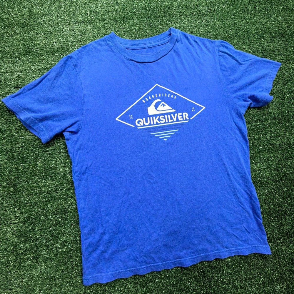 Quiksilver Mens Boardriders Graphic T-Shirt Blue Short Sleeve Cotton Tee Large - Picture 3 of 7